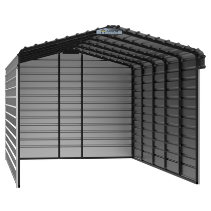 Arrow Steel Carport Canopy 12 x 24 x 9 ft.-Delightful Yard