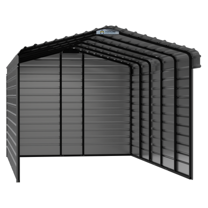 Arrow Steel Carport Canopy 12 x 24 x 9 ft.-Delightful Yard