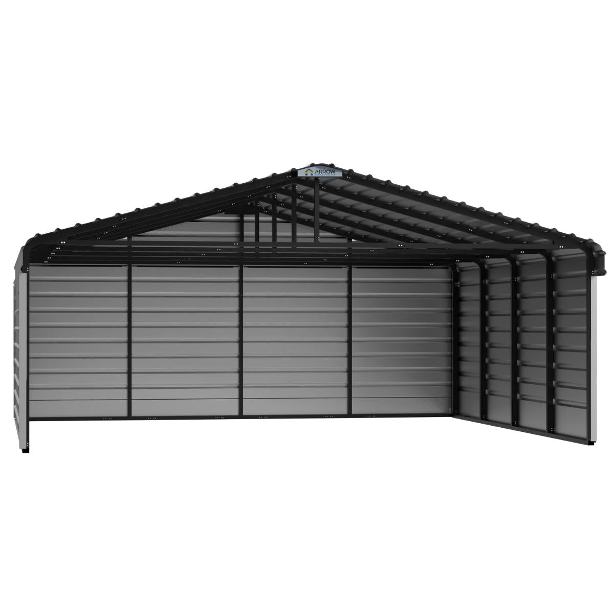 Arrow Steel Carport Canopy 20 x 20 x 7 ft.-Delightful Yard