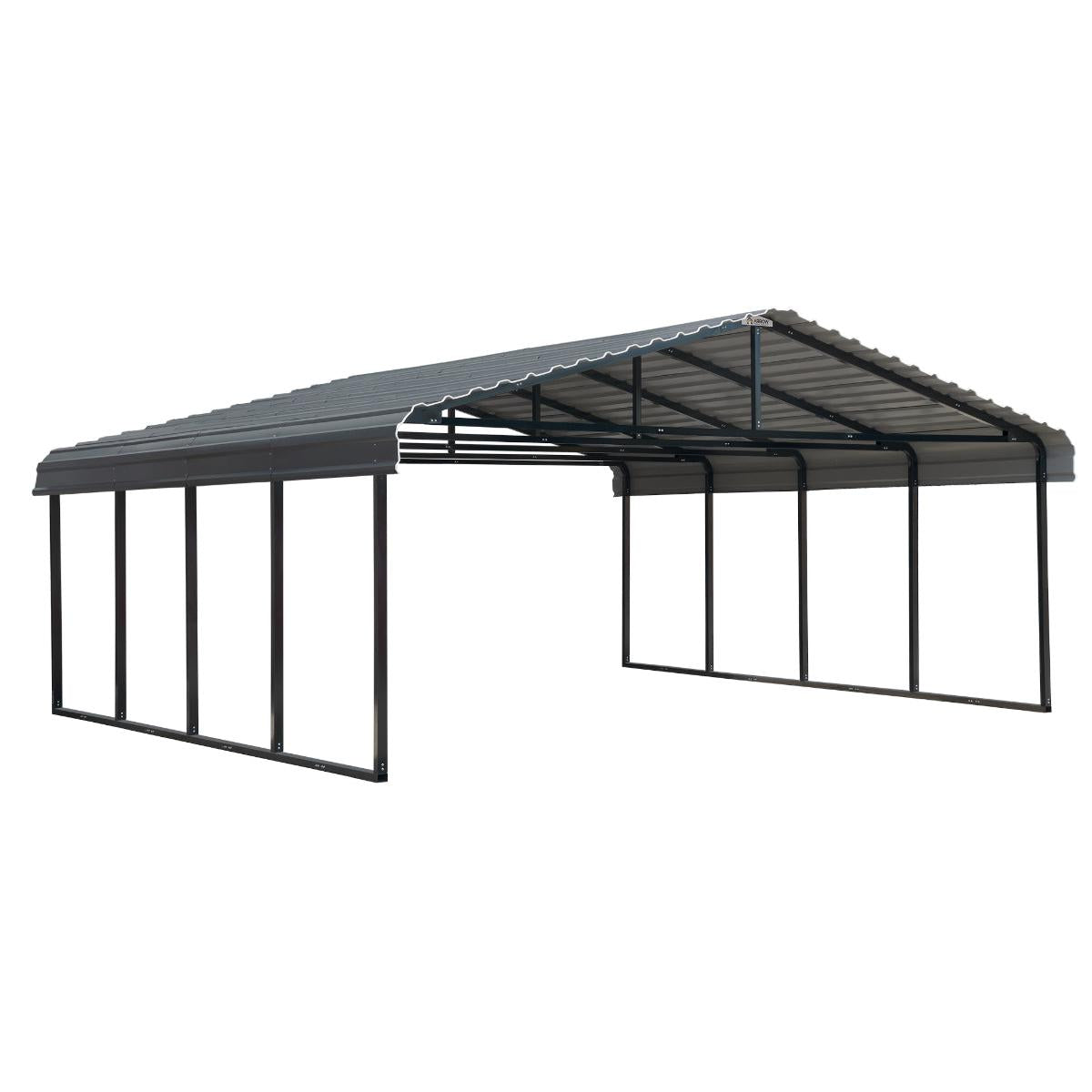 Arrow Steel Carport Canopy 20 x 20 x 7 ft.-Delightful Yard