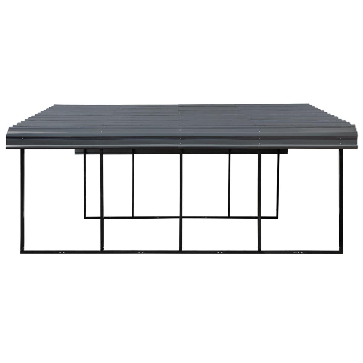 Arrow Steel Carport Canopy 20 x 20 x 7 ft.-Delightful Yard