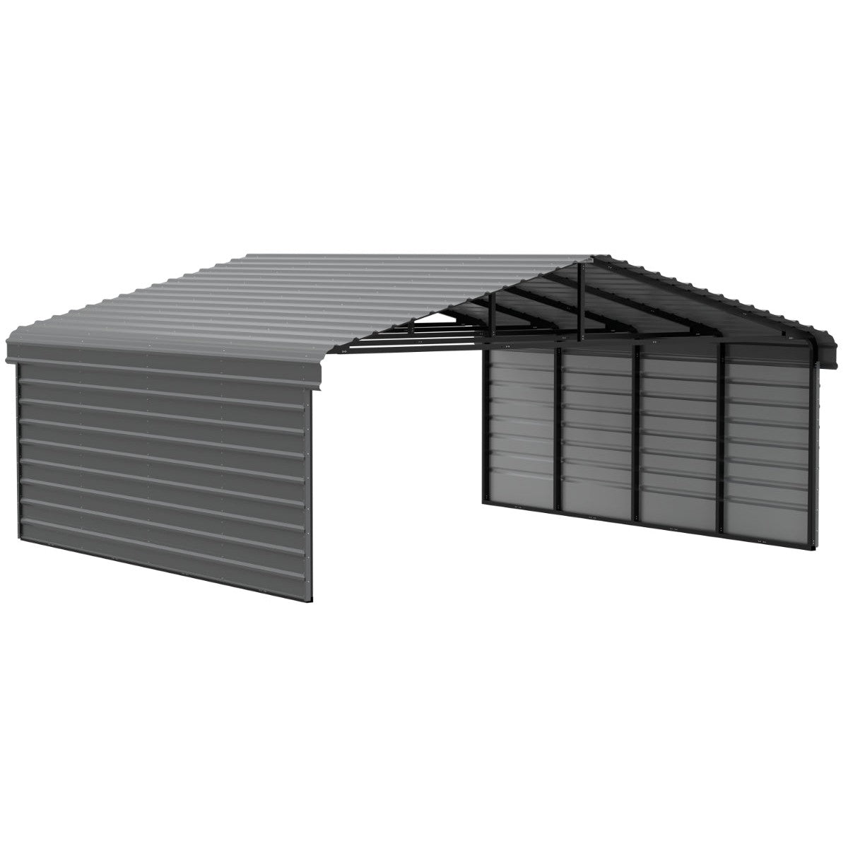 Arrow Steel Carport Canopy 20 x 20 x 7 ft.-Delightful Yard