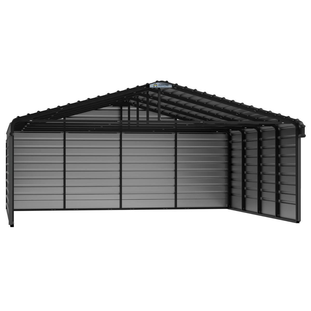 Arrow Steel Carport Canopy 20 x 20 x 7 ft.-Delightful Yard