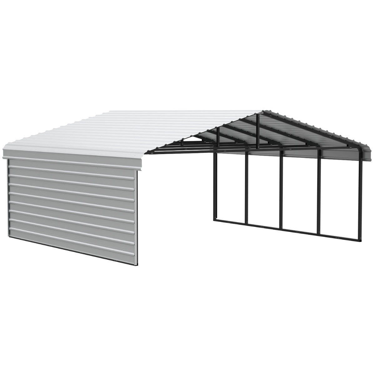 Arrow Steel Carport Canopy 20 x 20 x 7 ft.-Delightful Yard