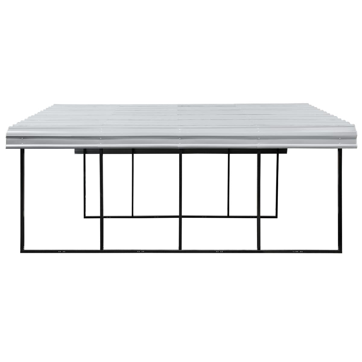 Arrow Steel Carport Canopy 20 x 20 x 7 ft.-Delightful Yard