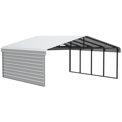 Arrow Steel Carport Canopy 20 x 20 x 9 ft.-Delightful Yard