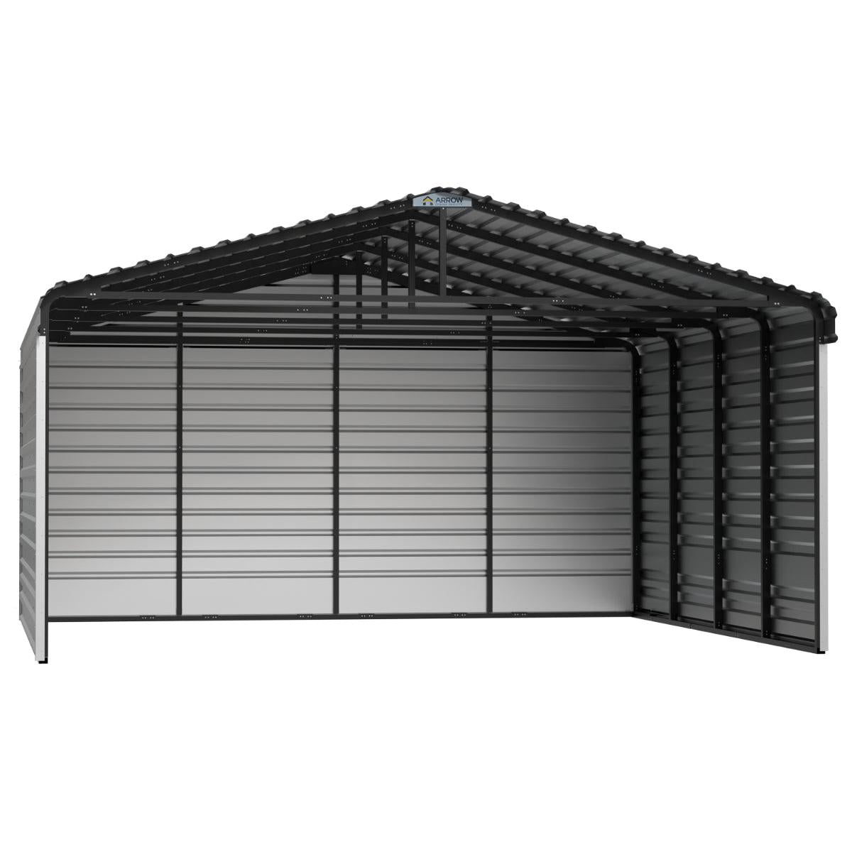 Arrow Steel Carport Canopy 20 x 20 x 9 ft.-Delightful Yard