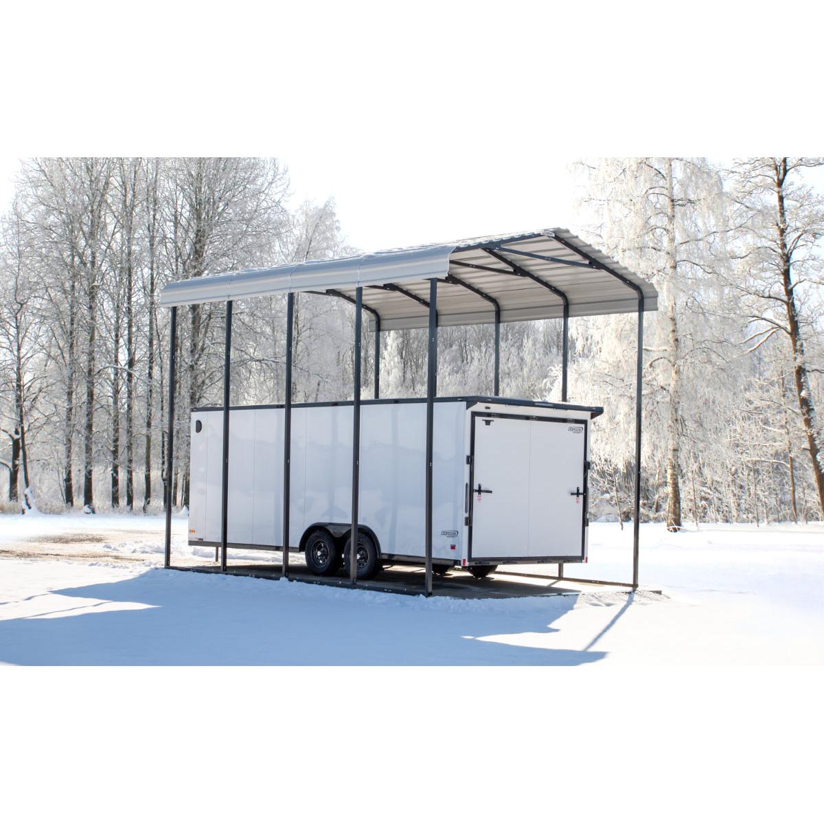 Arrow Steel RV Carport Canopy 14 x 20 x 14 ft.-Delightful Yard