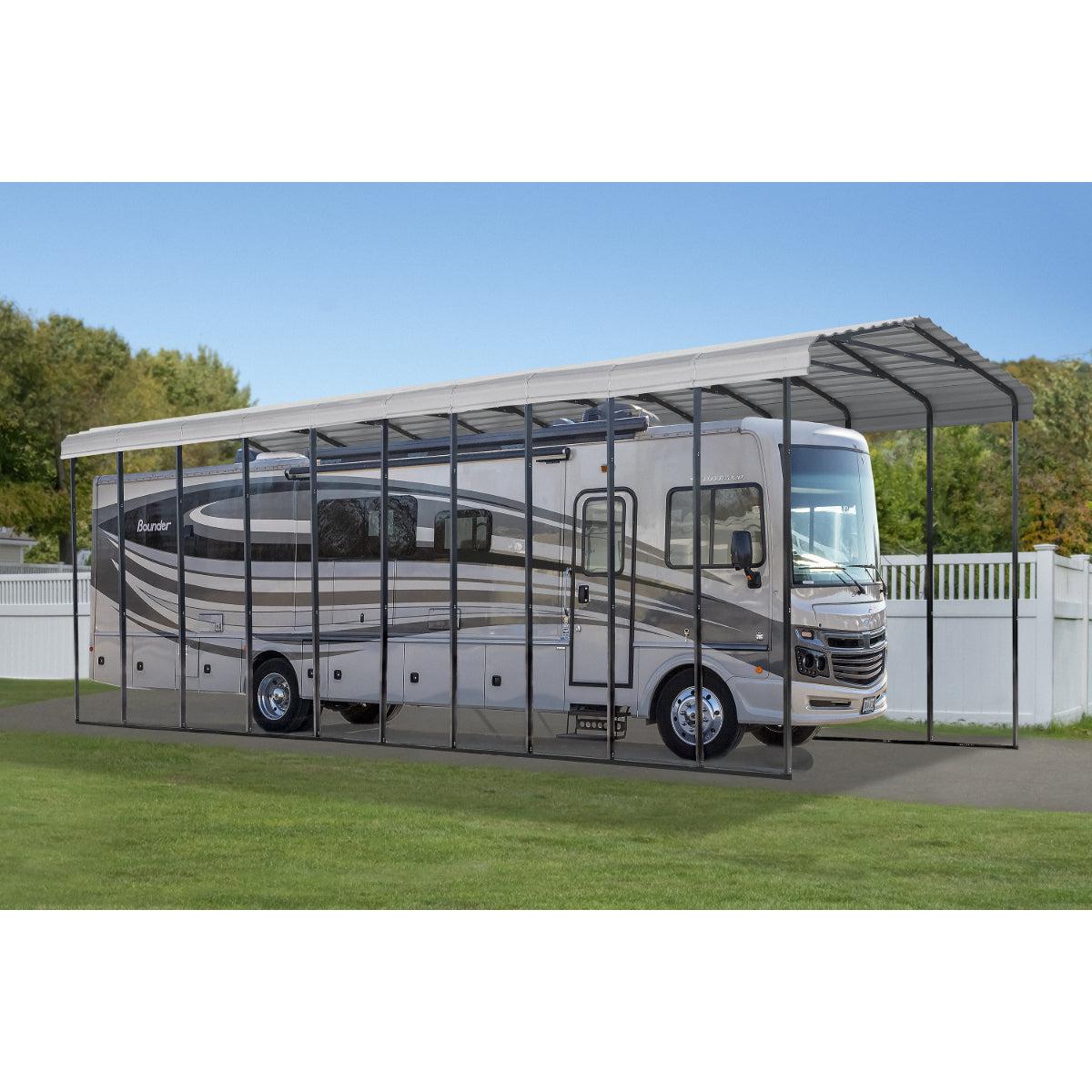 Arrow Steel RV Carport Canopy 14 x 47 x 14 ft.-Delightful Yard