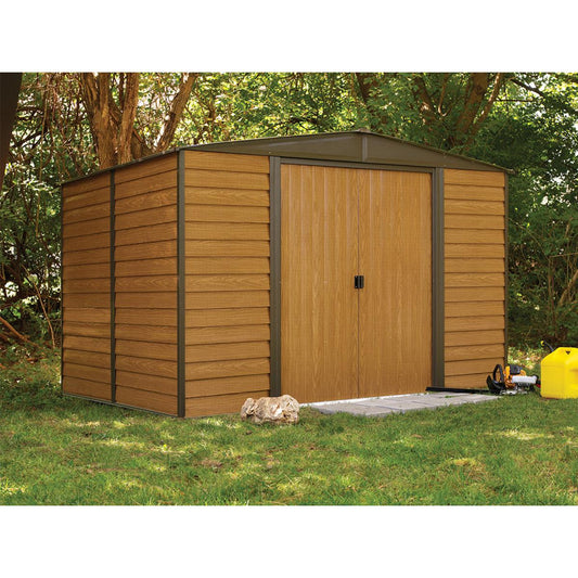 Arrow Woodridge Steel Storage Shed 10 x 8 ft.-Delightful Yard