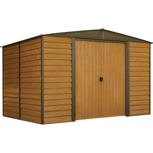 Arrow Woodridge Steel Storage Shed 10 x 8 ft.-Delightful Yard