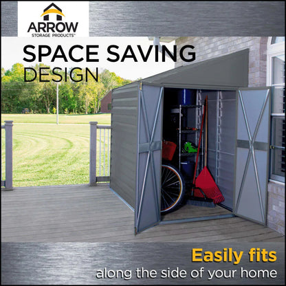 Arrow Yardsaver Steel Storage Shed 4 x 10 ft.-Delightful Yard