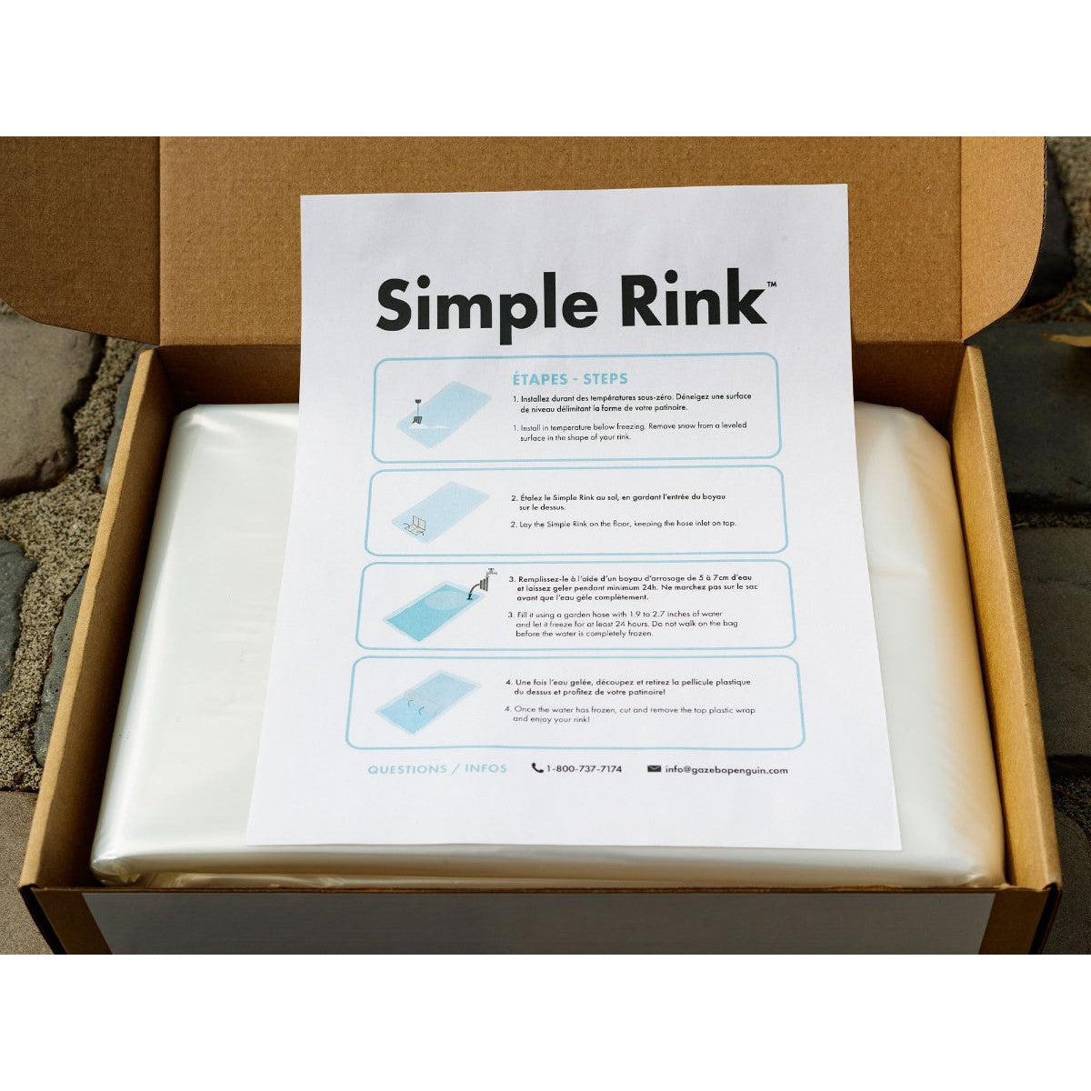 Simple Rink Backyard Skating Rink (Simple Rink) 10 x 20 ft. | Gazebo Penguin ...