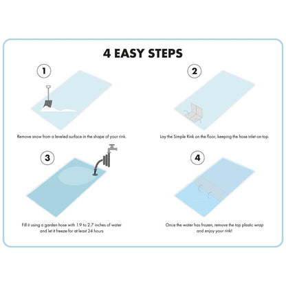 Backyard Skating Rink (Simple Rink) 10 x 20 ft. | Gazebo Penguin-Delightful Yard