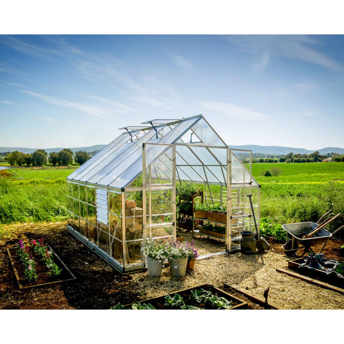Balance Polycarbonate Greenhouse 10 x 12 ft. | Palram-Canopia-Delightful Yard
