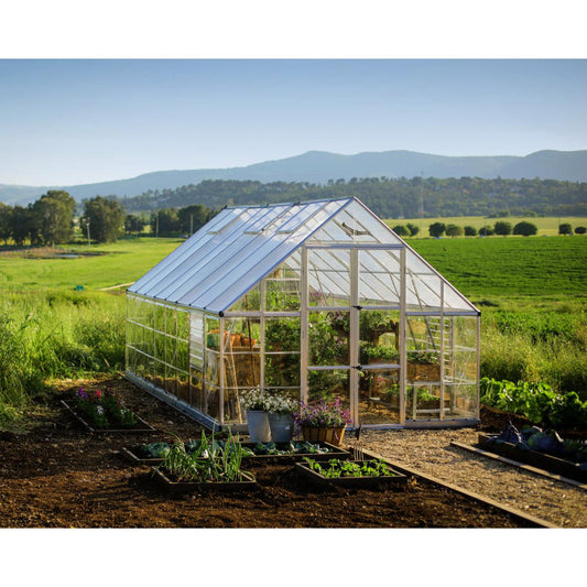 Balance Polycarbonate Greenhouse 10 x 16 ft. | Palram-Canopia-Delightful Yard