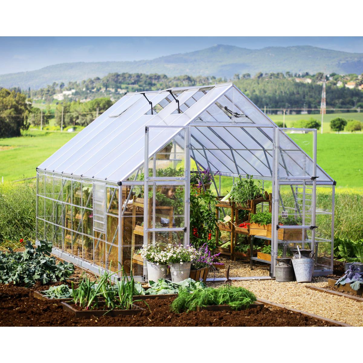 Balance Polycarbonate Greenhouse 10 x 16 ft. | Palram-Canopia-Delightful Yard