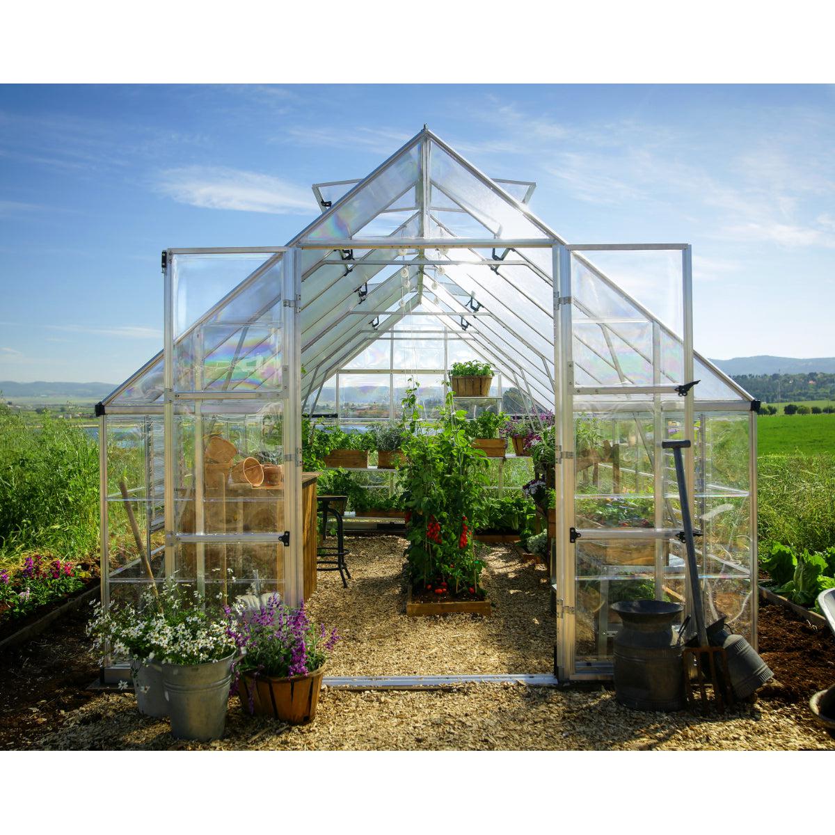 Balance Polycarbonate Greenhouse 10 x 16 ft. | Palram-Canopia-Delightful Yard