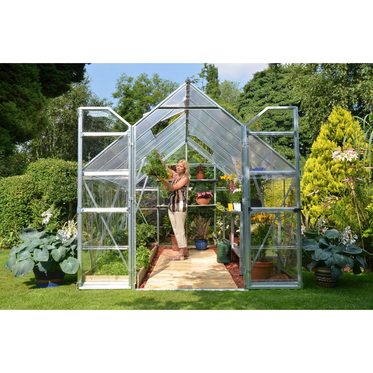 Balance Polycarbonate Greenhouse 8 x 12 ft. | Palram-Canopia-Delightful Yard