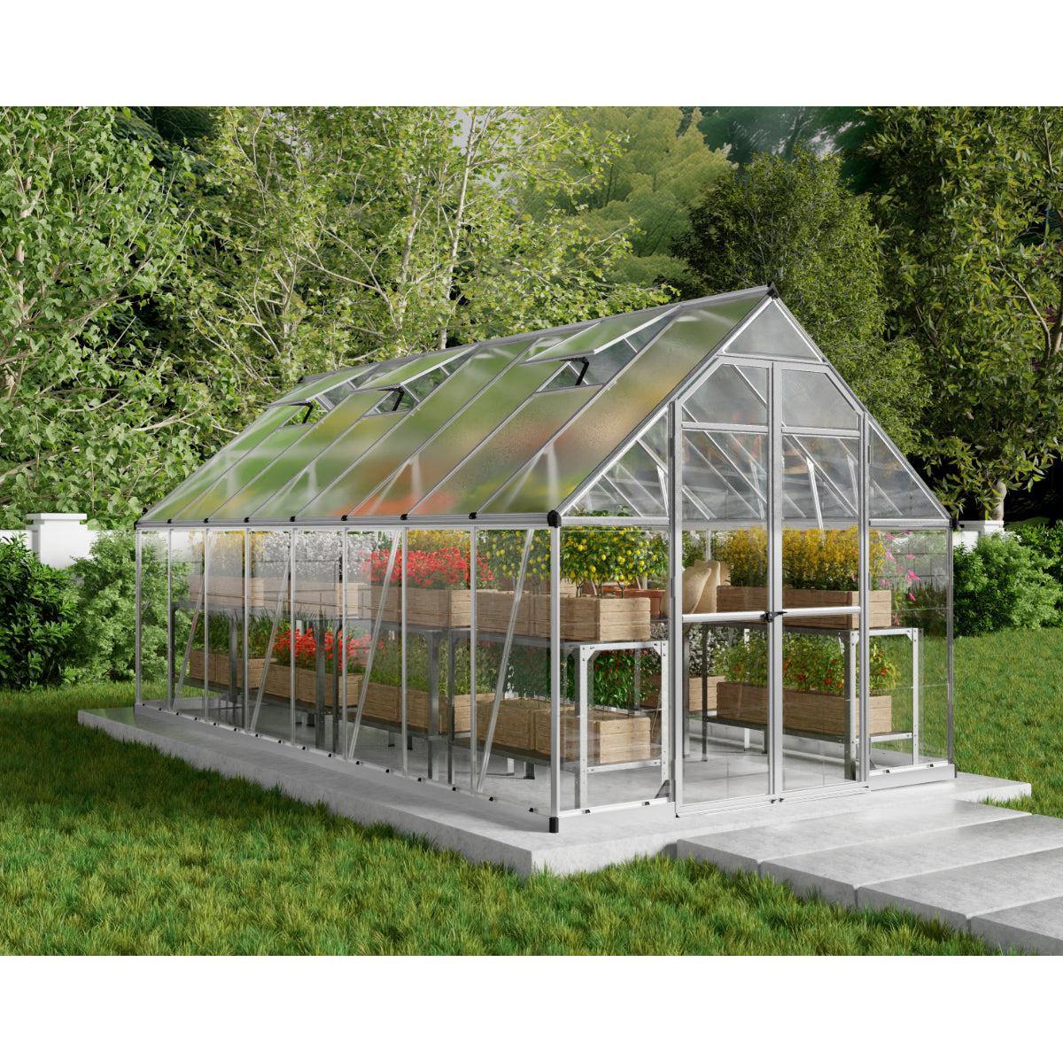 Balance Polycarbonate Greenhouse 8 x 16 ft. | Palram-Canopia-Delightful Yard