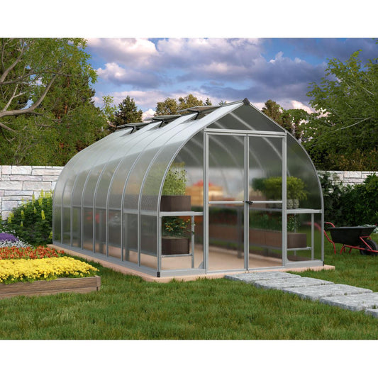 Bella Polycarbonate Greenhouse 8 x 16 ft. | Palram-Canopia-Delightful Yard