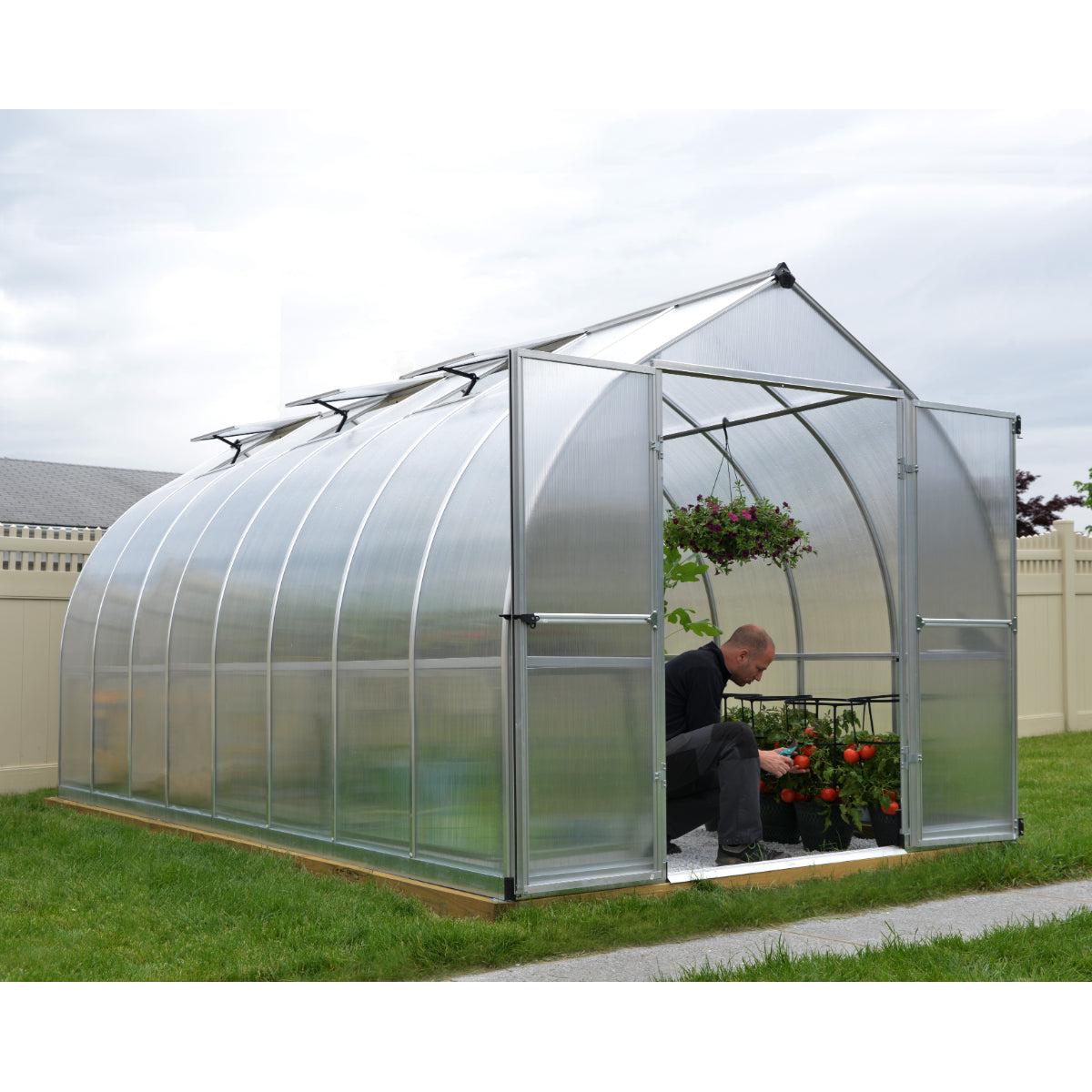 Bella Polycarbonate Greenhouse 8 x 16 ft. | Palram-Canopia-Delightful Yard