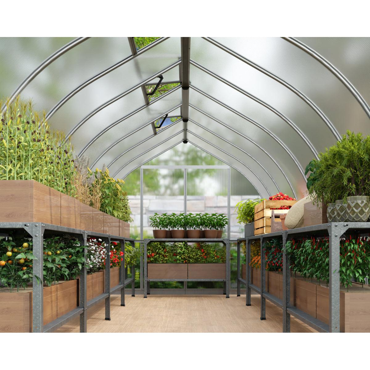 Bella Polycarbonate Greenhouse 8 x 20 ft. | Palram-Canopia-Delightful Yard