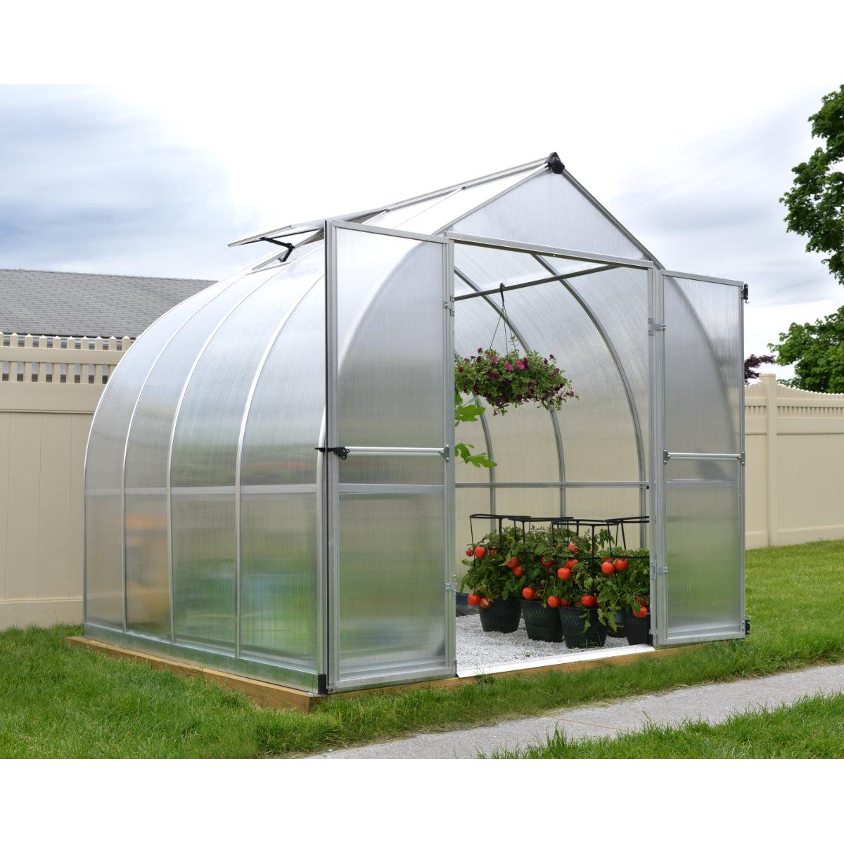 Bella Polycarbonate Greenhouse 8 x 8 ft. | Palram-Canopia-Delightful Yard