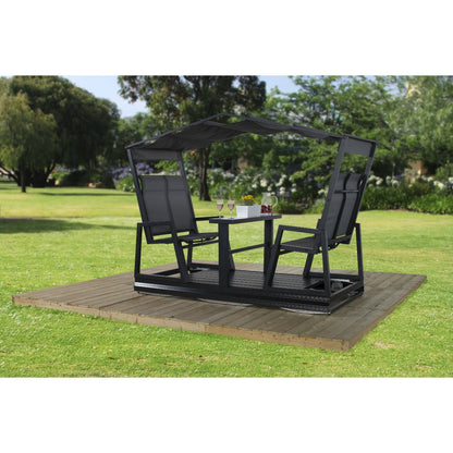 Carleton 4-Seater Garden Glider Swing 4 x 7 x 6 ft | Sojag-Delightful Yard