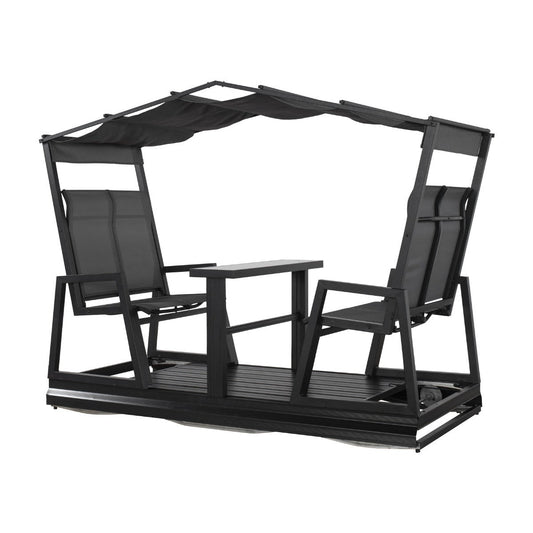 Carleton 4-Seater Garden Glider Swing 4 x 7 x 6 ft | Sojag-Delightful Yard