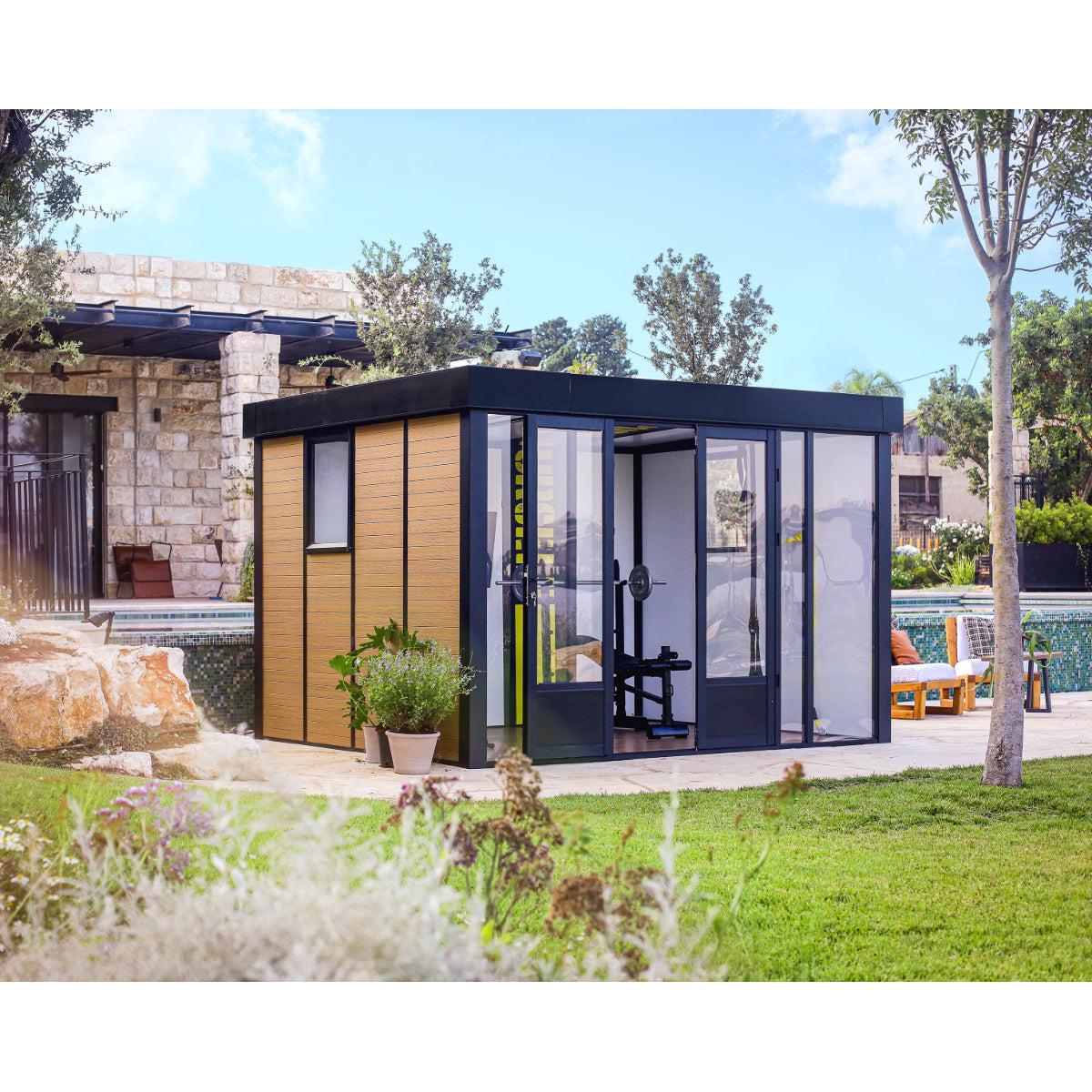 Copenhagen 9 x 11 ft. Garden Office Studio Solarium Kit | Palram-Canopia-Delightful Yard