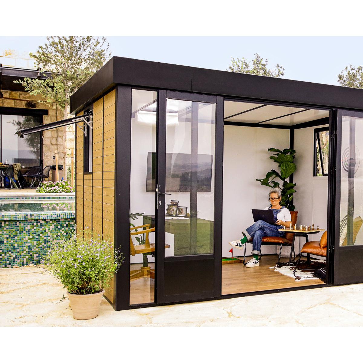 Copenhagen 9 x 11 ft. Garden Office Studio Solarium Kit | Palram-Canopia-Delightful Yard