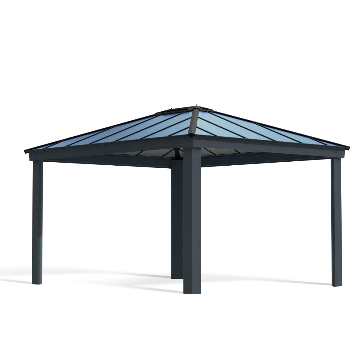 Dallas Aluminum Gazebo 12 x 14 ft. | Palram-Canopia-Delightful Yard