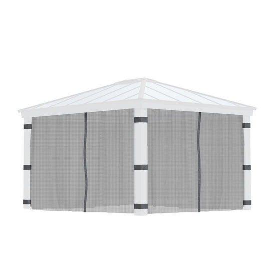 Dallas Gazebo Mosquito Netting Set 12 x 14 ft | Palram-Canopia-Delightful Yard