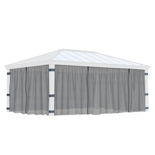 Dallas Gazebo Mosquito Netting Set 14 x 20 ft | Palram-Canopia-Delightful Yard