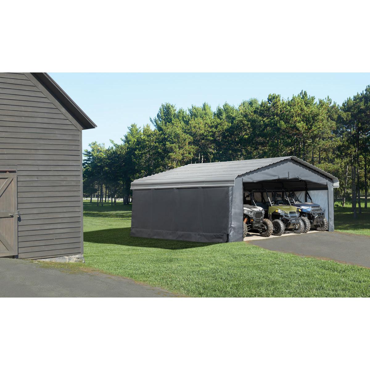 Enclosure Kit for Arrow Carport, 20 ft. x 20 ft.-Delightful Yard