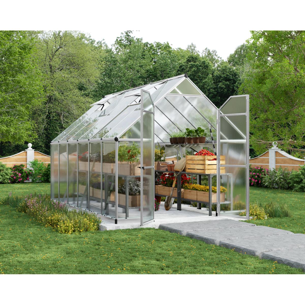 Essence Polycarbonate Greenhouse 8 x 12 ft. | Palram-Canopia-Delightful Yard