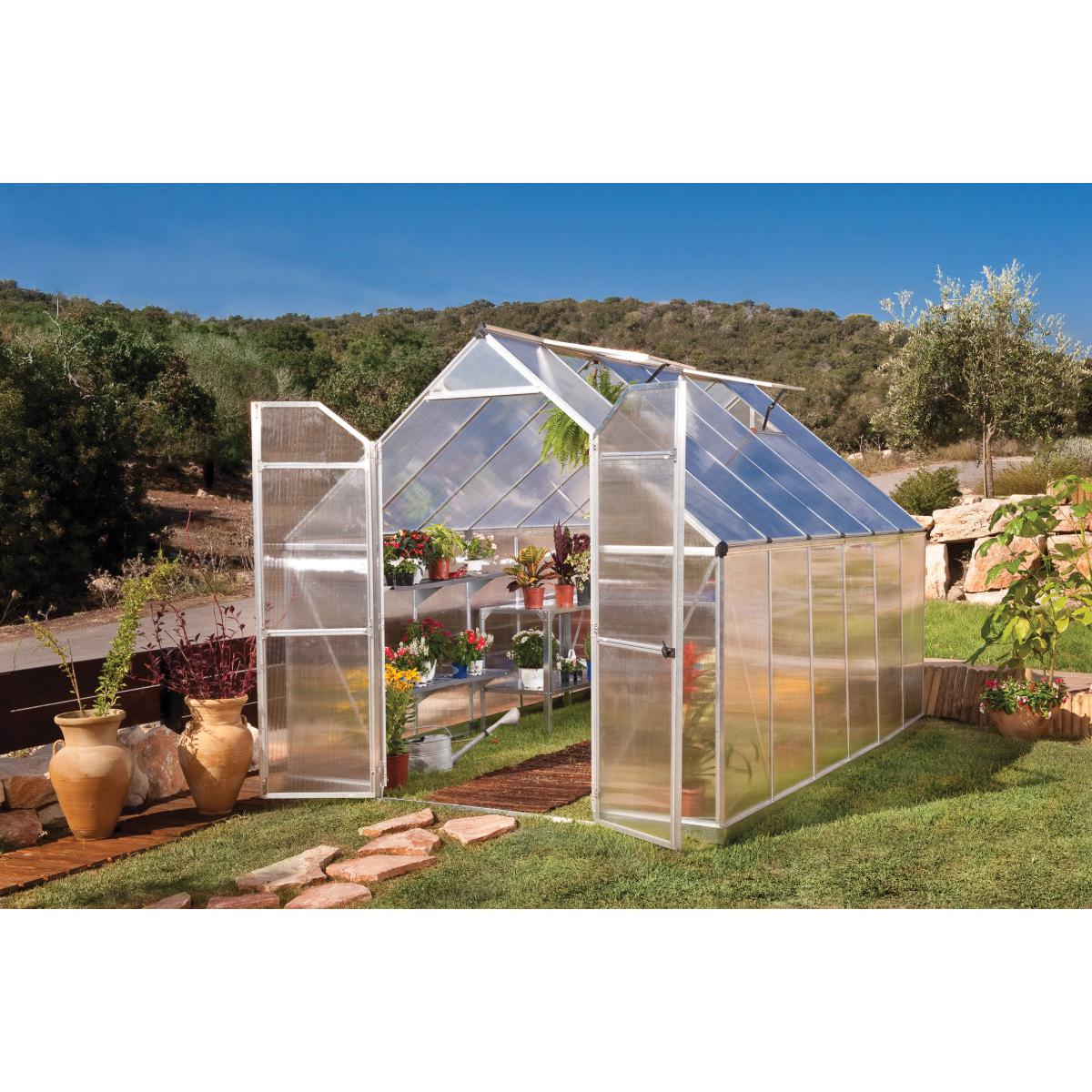 Essence Polycarbonate Greenhouse 8 x 12 ft. | Palram-Canopia-Delightful Yard