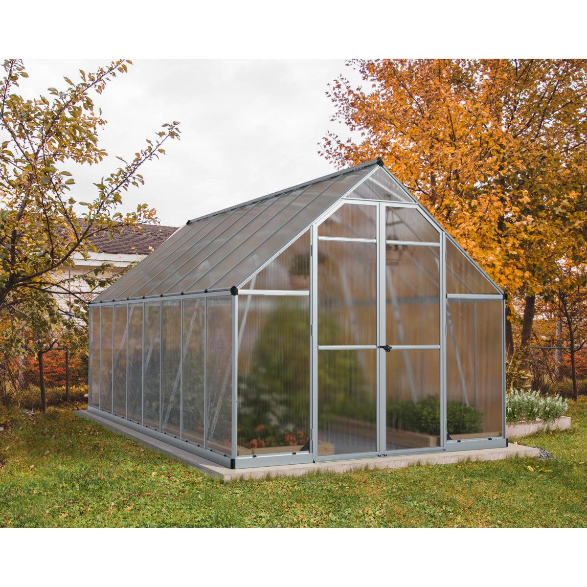 Essence Polycarbonate Greenhouse 8 x 16 ft. | Palram-Canopia-Delightful Yard