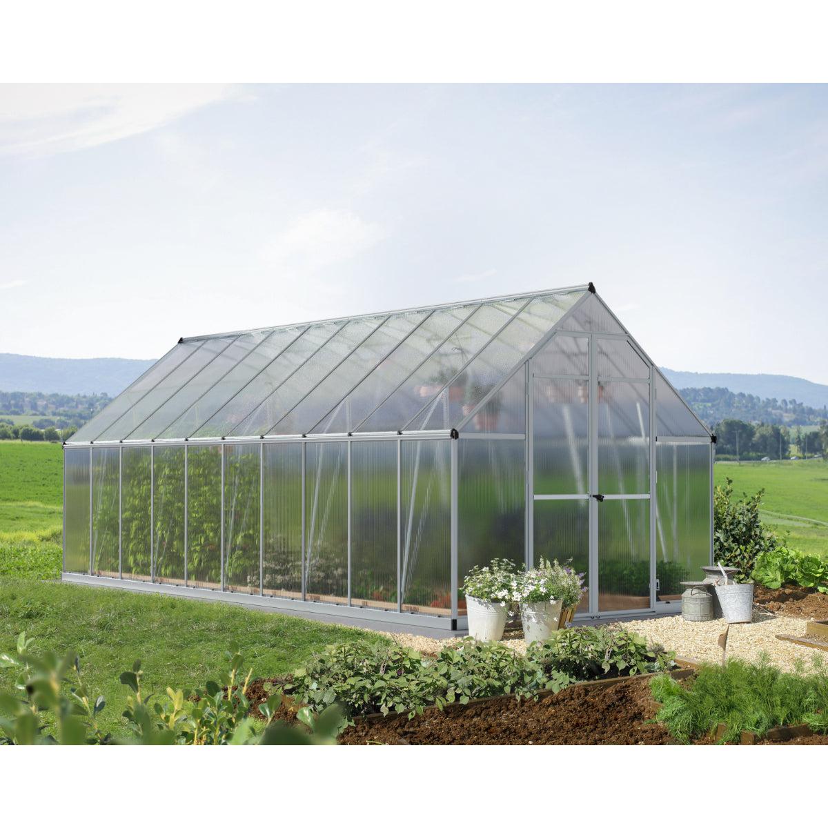 Essence Polycarbonate Greenhouse 8 x 20 ft. | Palram-Canopia-Delightful Yard