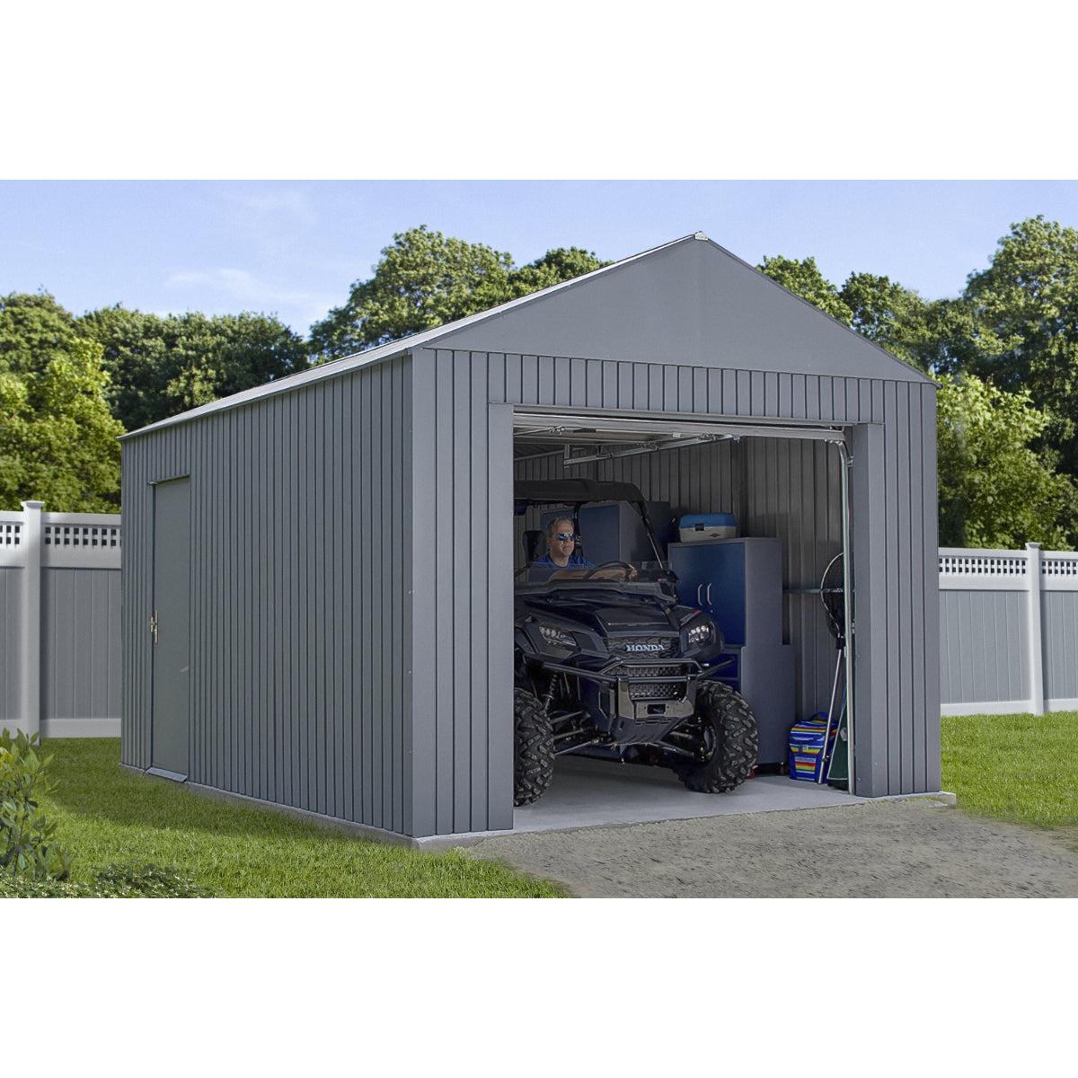 Everest Steel Garage Shed 12 x 15 ft | Sojag – Delightful Yard