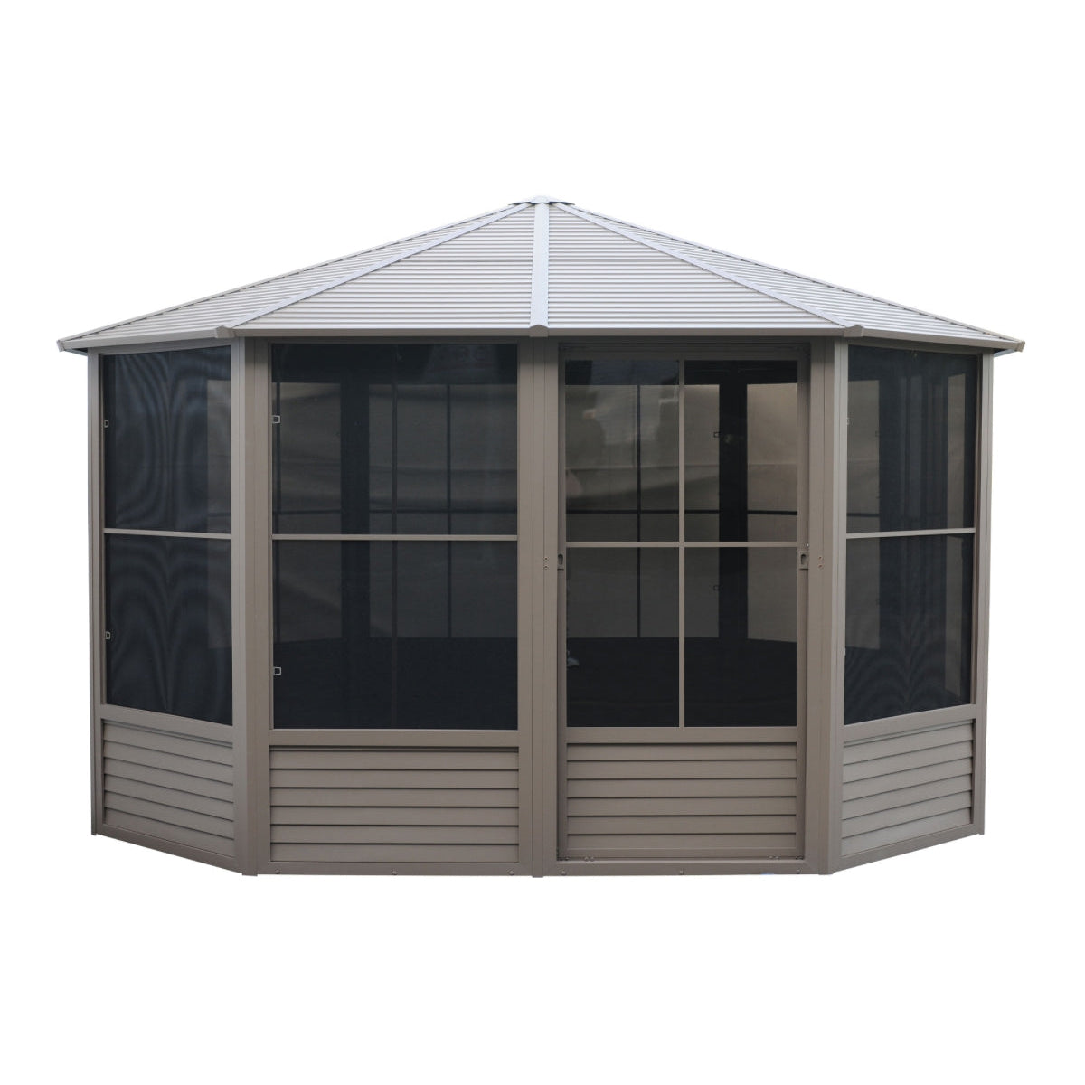 Florence Aluminum Solarium Metal Roof 12 x 12 ft. | Gazebo PenGuin-Delightful Yard