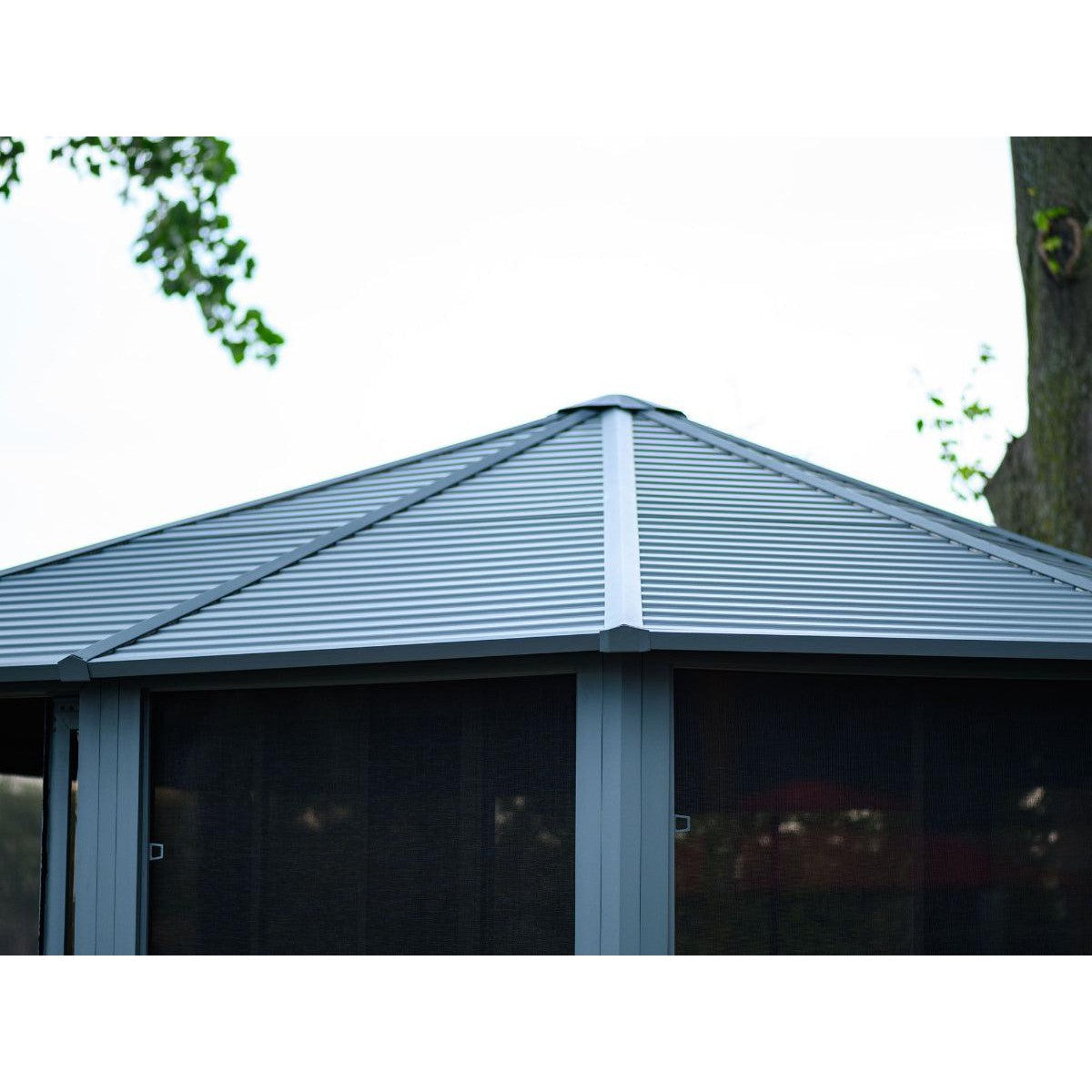 Florence Aluminum Solarium Metal Roof 12 x 12 ft. | Gazebo PenGuin-Delightful Yard