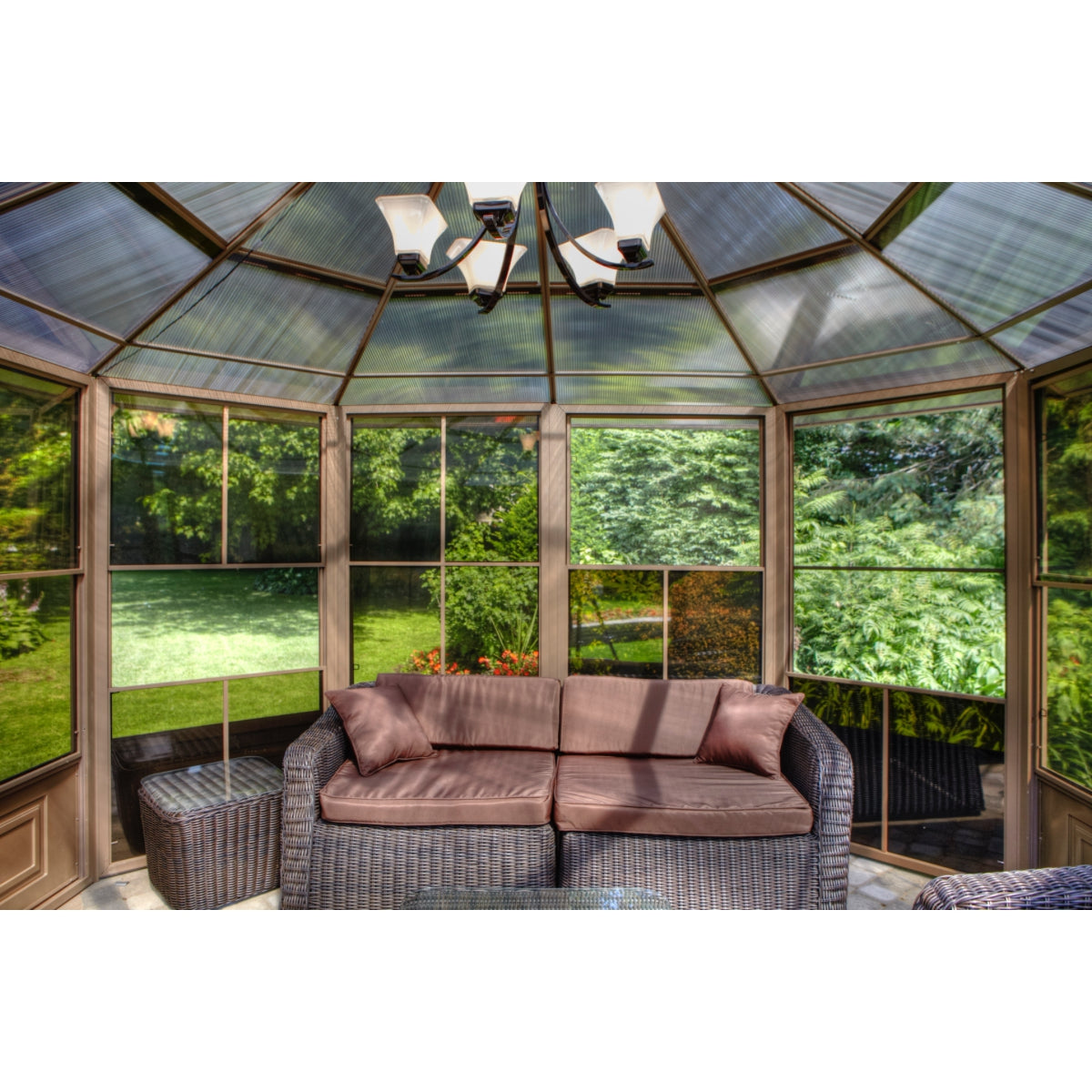 Florence Aluminum Solarium PC Roof 12 x 15 ft. | Gazebo PenGuin-Delightful Yard