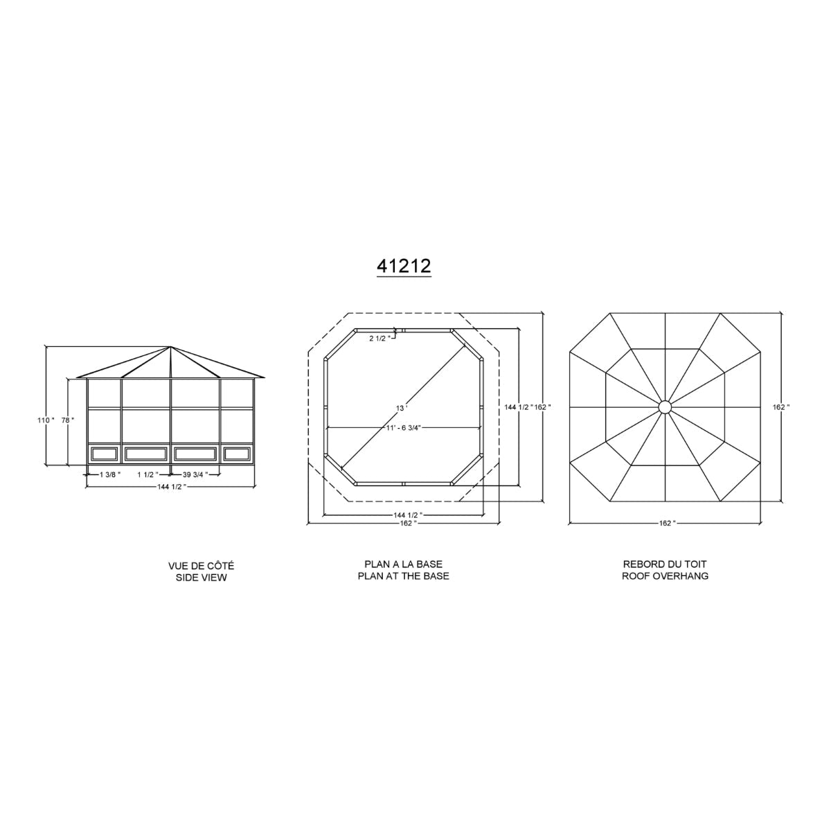 Florence Aluminum Solarium PC Roof 12 x 12 ft. | Gazebo PenGuin-Delightful Yard