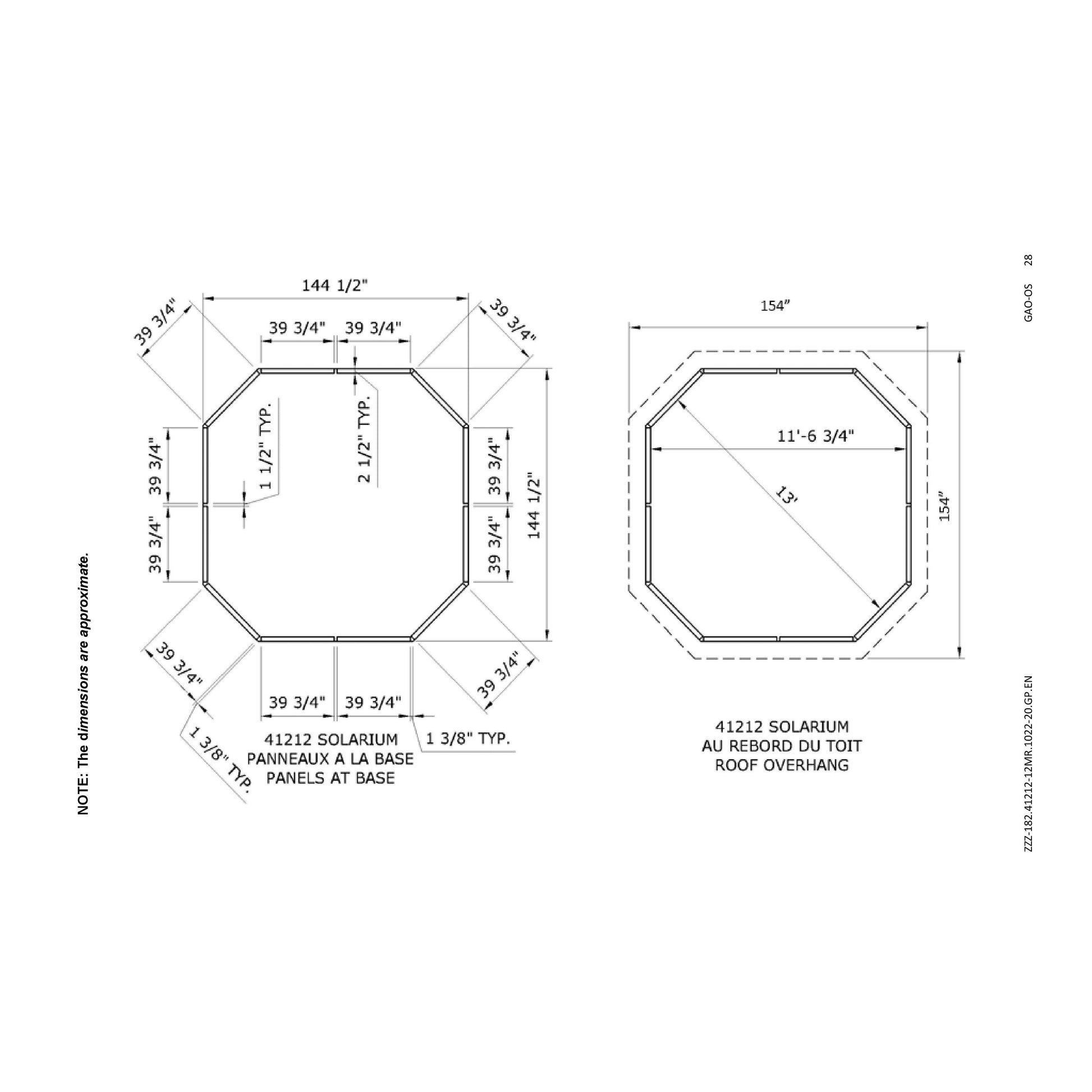 Florence Aluminum Solarium PC Roof 12 x 12 ft. | Gazebo PenGuin-Delightful Yard
