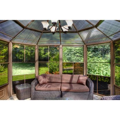 Florence Aluminum Solarium PC Roof 12 x 15 ft. | Gazebo PenGuin-Delightful Yard