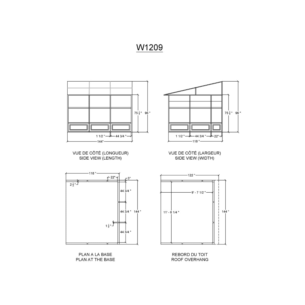 Florence Aluminum Wall Mounted Sunroom Metal Roof 10 x 12 ft. | Gazebo PenGuin-Delightful Yard