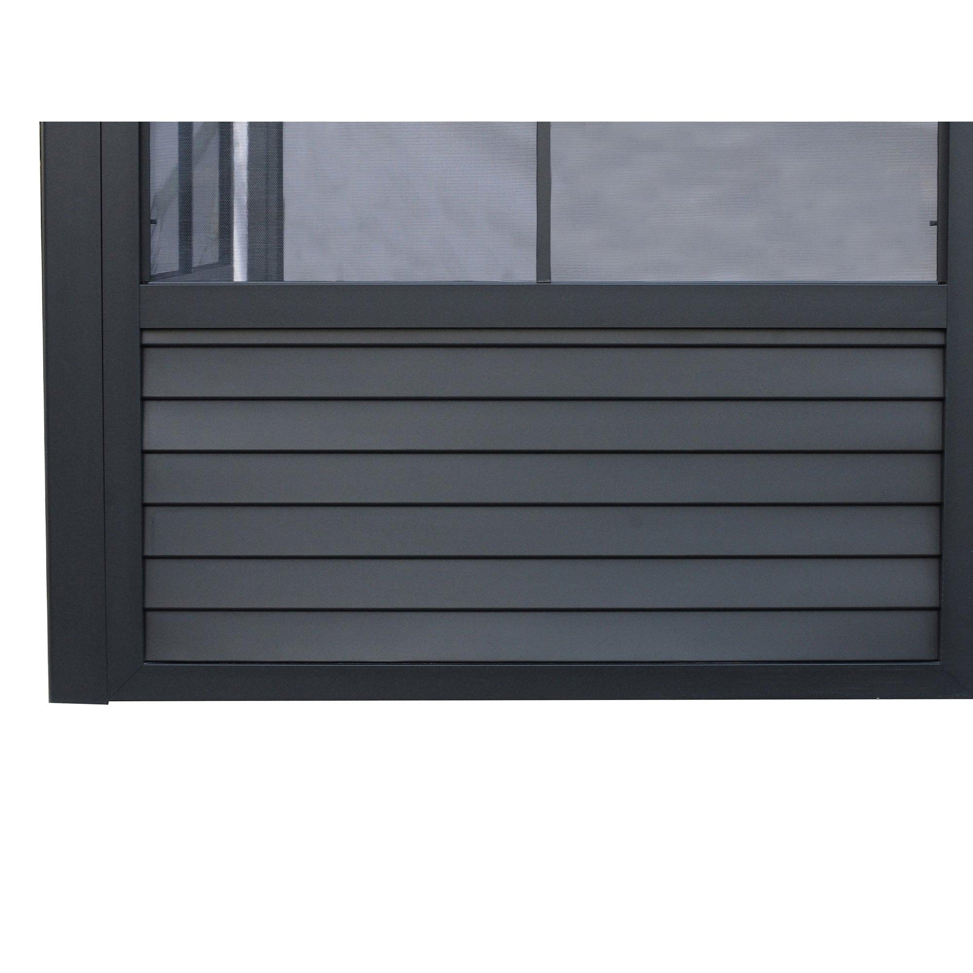 Florence Aluminum Wall Mounted Sunroom Metal Roof 10 x 12 ft. | Gazebo PenGuin-Delightful Yard