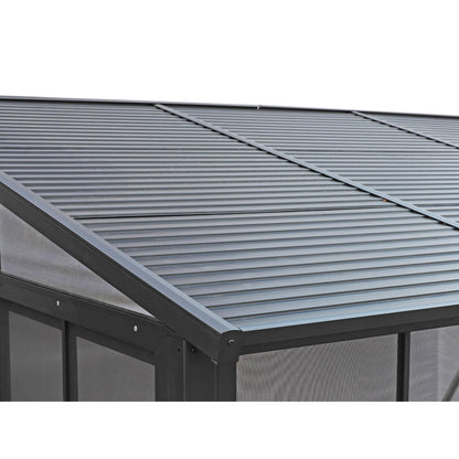 Florence Aluminum Wall Mounted Sunroom Metal Roof 10 x 16 ft. | Gazebo PenGuin-Delightful Yard